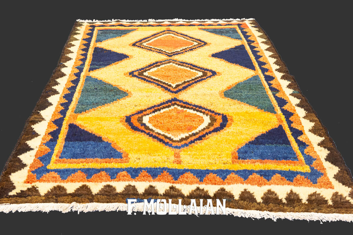 Gabbeh Rug Bakhtiari Geometric Design n°:132429